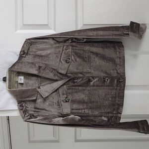 cabi #3377 Sunday Topper velvet gray cropped jacket. Size M. EUC